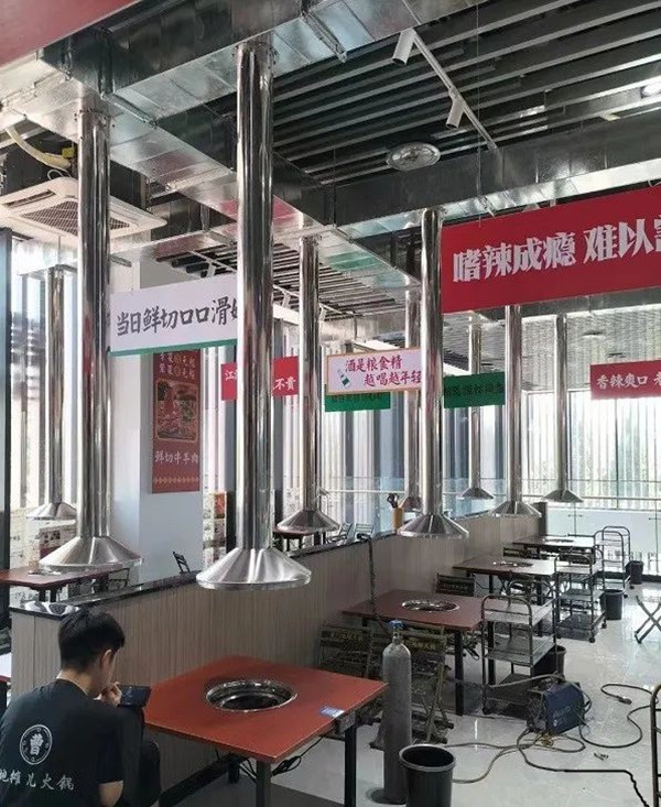 解锁大口径不锈钢排烟管道新场景--火锅店